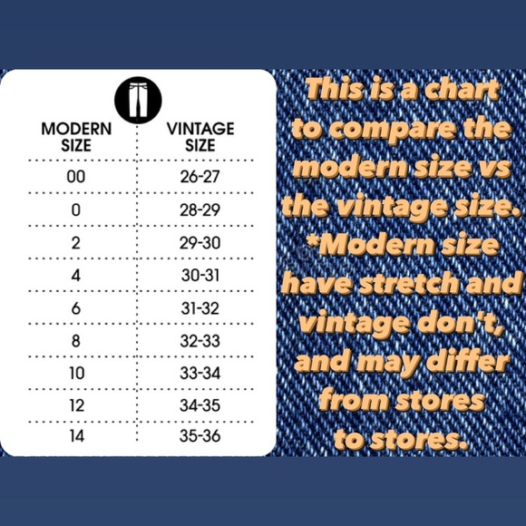 Vintage Jeans Size Guide - Picture 7 of 10